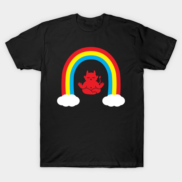 Meditation Devil and The Rainbow T-Shirt by rarpoint
